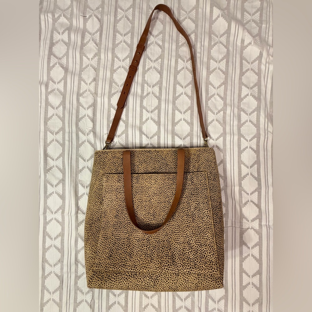MADEWELL The Medium Transport calf hair tote